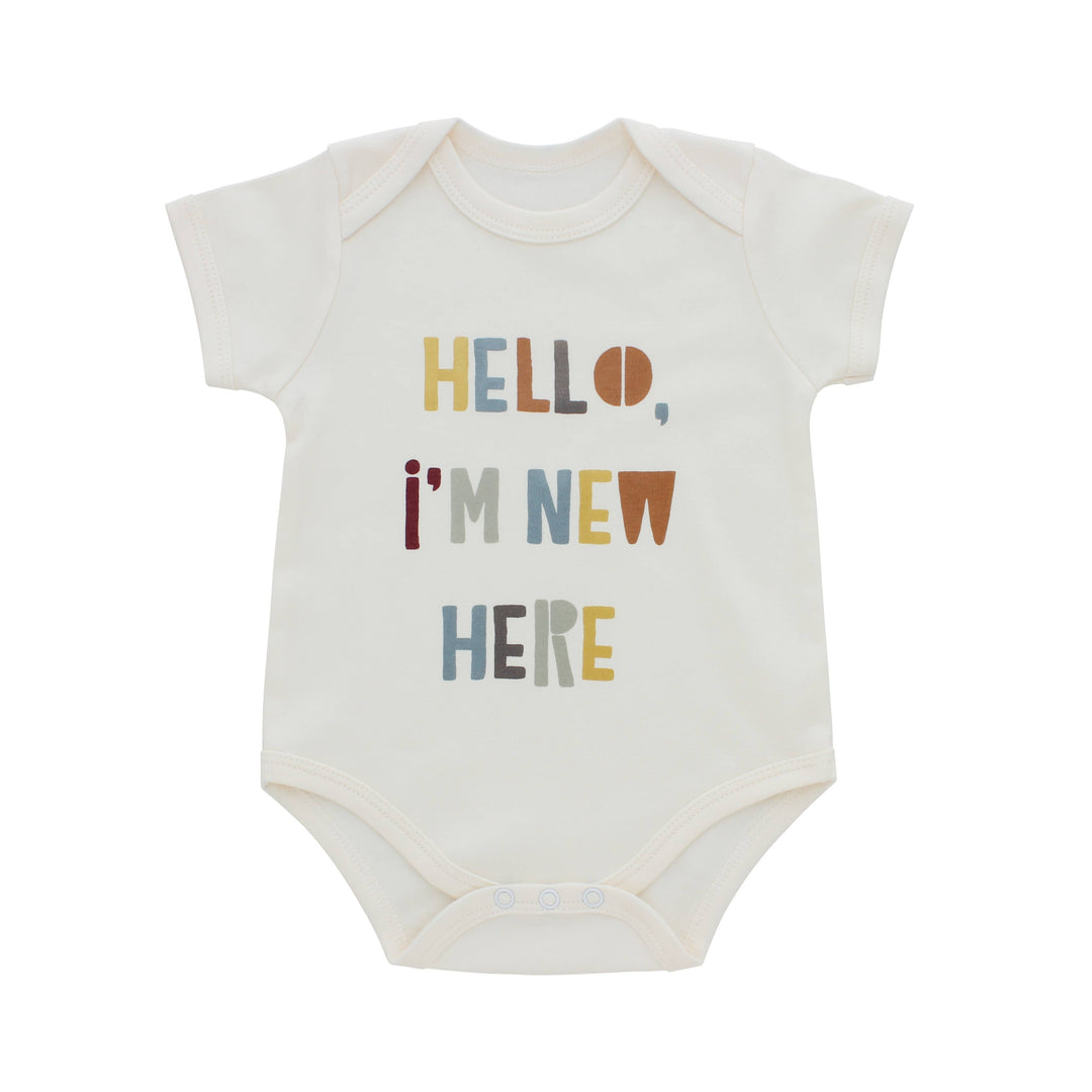 Newborn Baby Gift Cotton Onesie - Hello I'm New Here