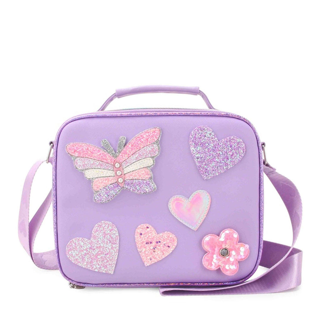Butterfly Heart & Daisy Patched Lunch Bag