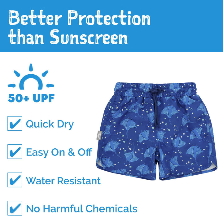 Kids UV Swim Shorts - Manta Ray