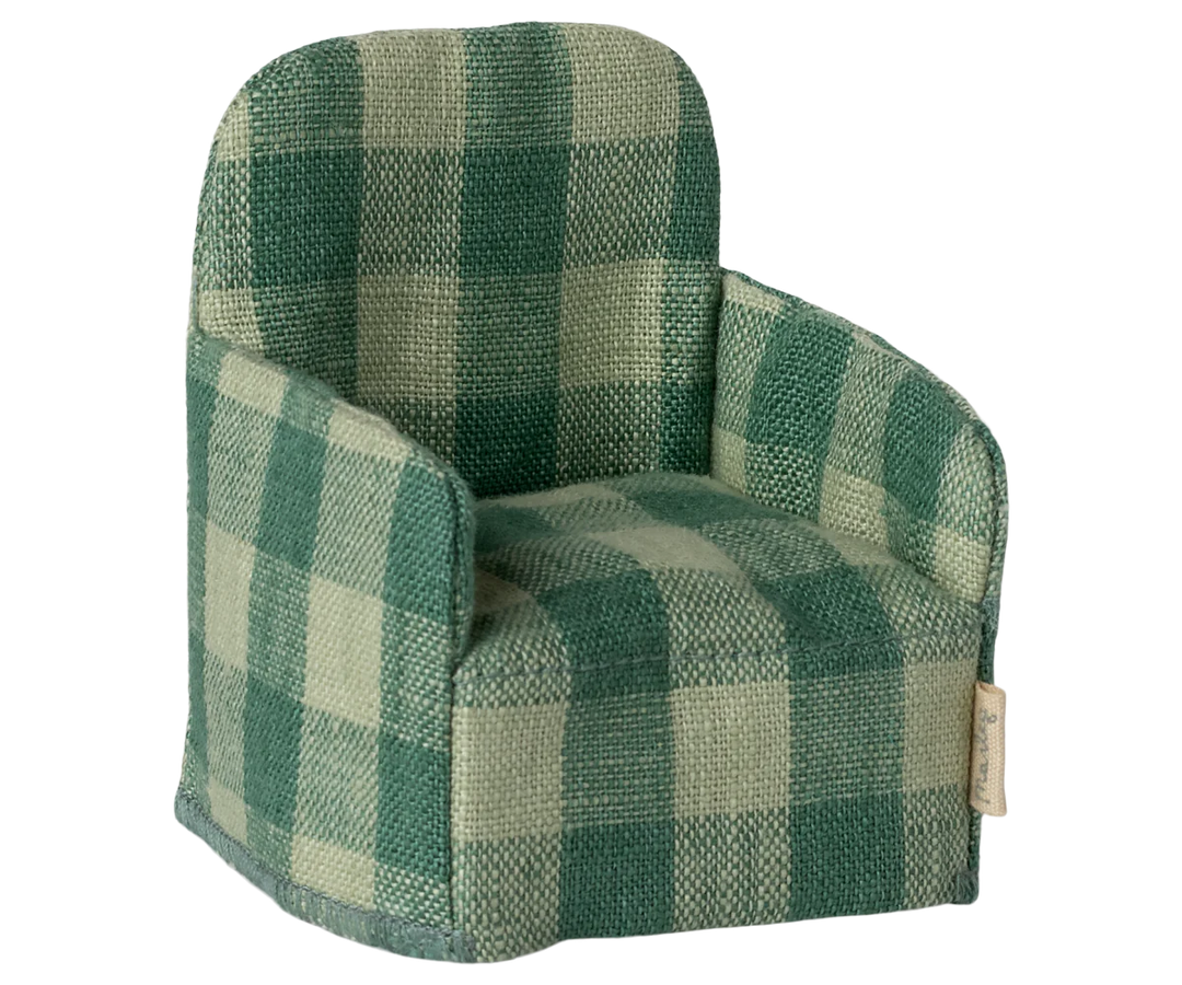 Folding Chair, Mouse - Green Check