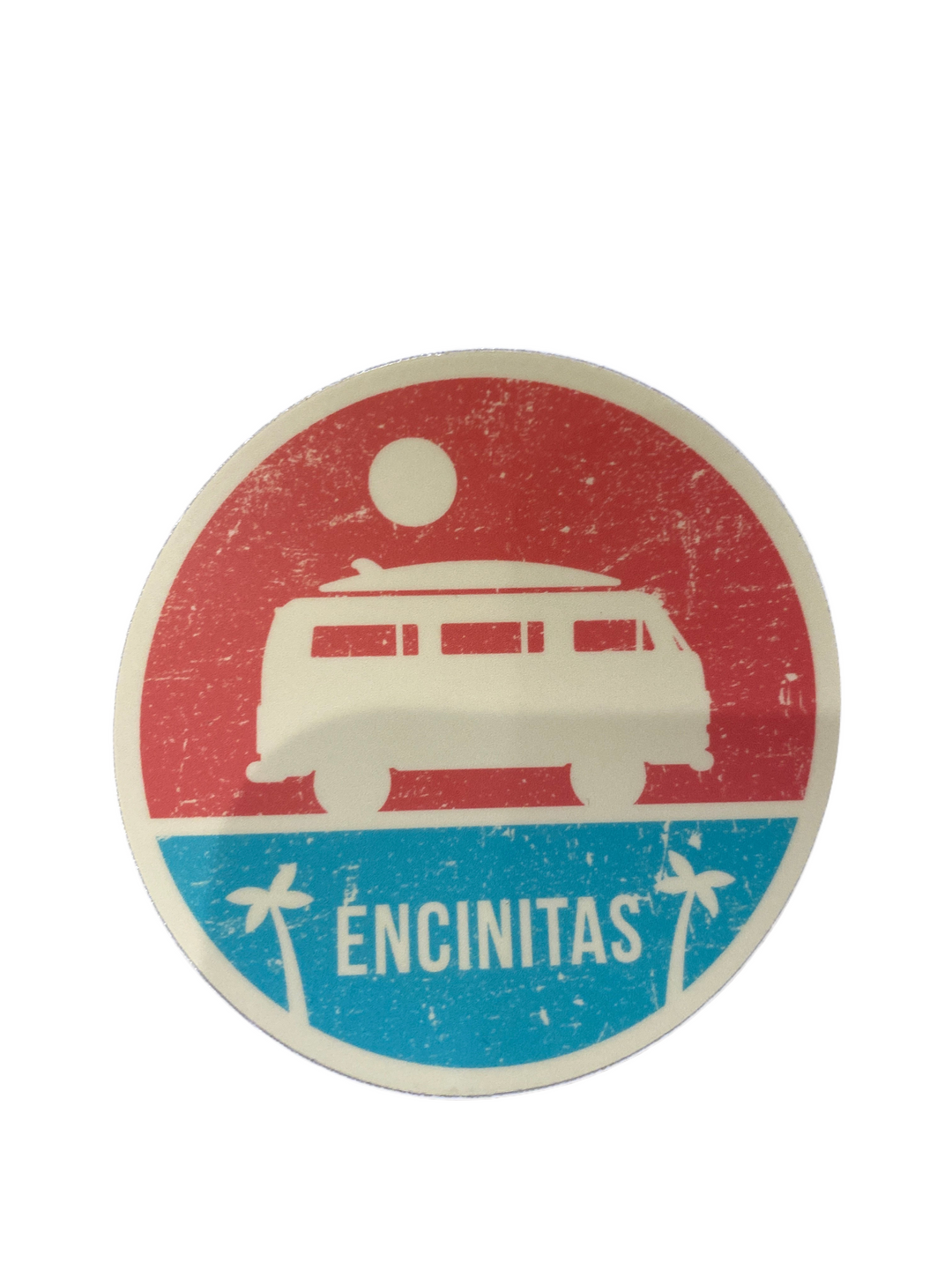 Encinitas Surfs Up Van - Vinyl Sticker