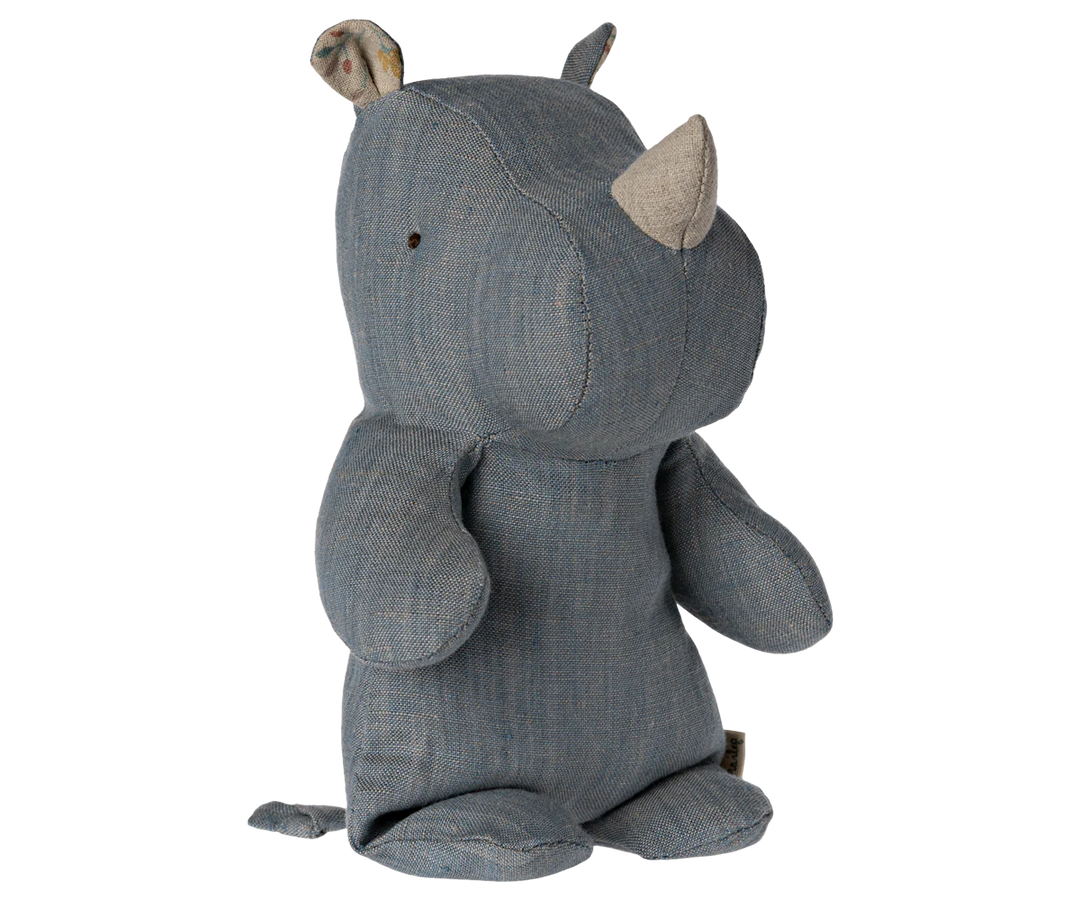 Safari Friends, Small Rhino - Blue/Sand