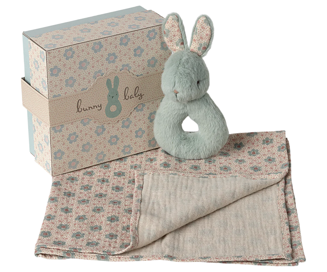 Rabbit Rattle Set - Mint