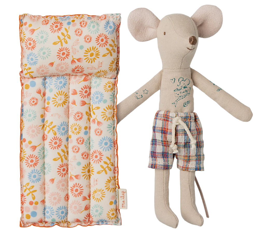 Beach Mouse with Air Mattress, Dad - Flower