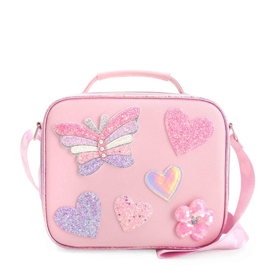Butterfly, Heart & Daisy Patched Lunch Bag