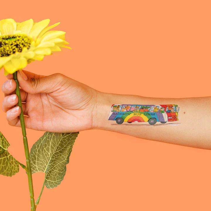 Busy World Bus (Richard Scarry) Tattoo Pair