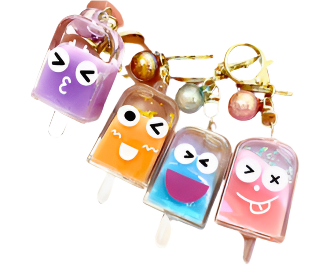Ice Pop Face Emoji Charm
