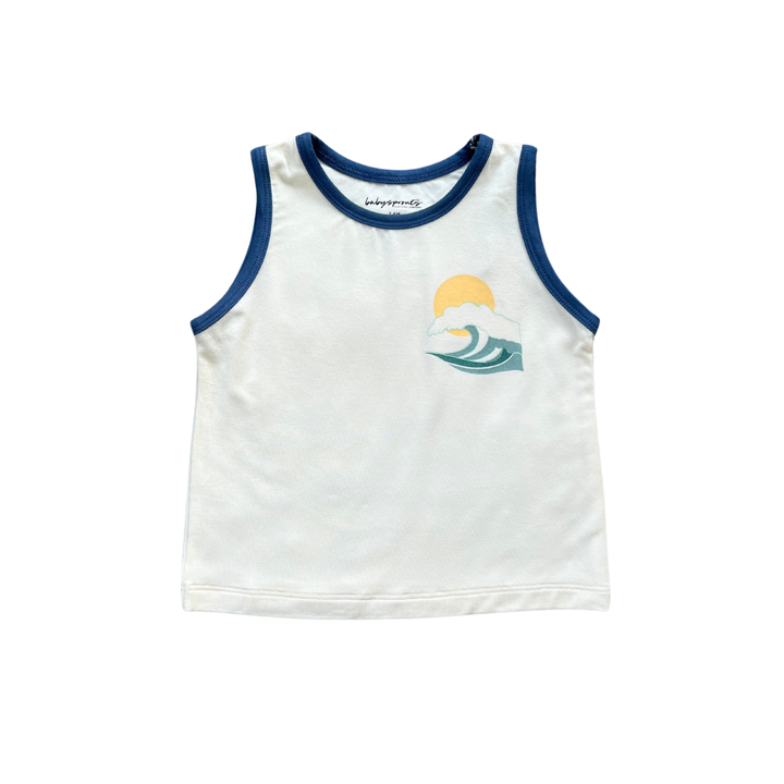 Boy's Tank Top: Happiness Comes in Waves