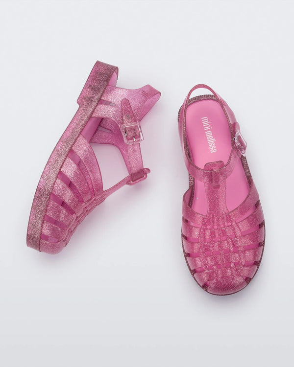 Mini Possession Jelly Sandal - Shiny Glitter Pink