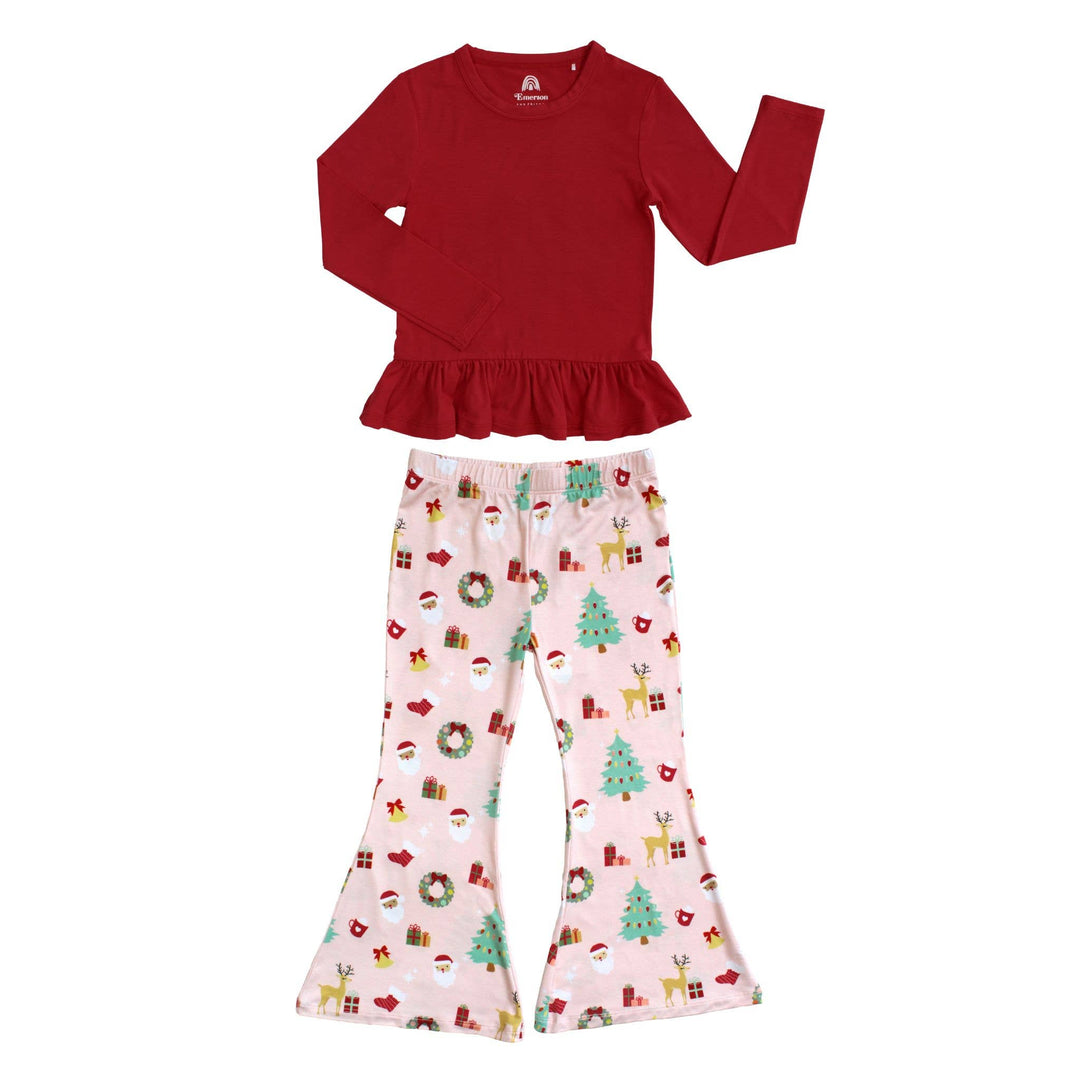 Sugar Plum Bamboo Flare Pants Set
