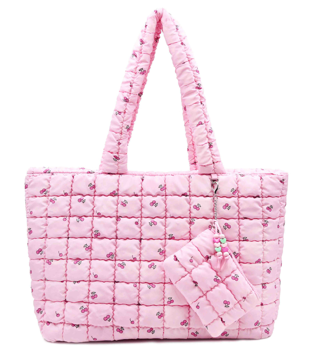 Quilted Scrunchies Large Tote with Coin Purse