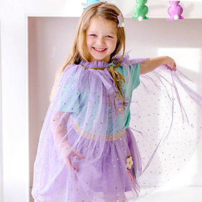 Lavender Star Cape - Kids Dress Up Cape - Easter Cape