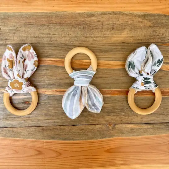 Wooden Teething Ring - Strawberry