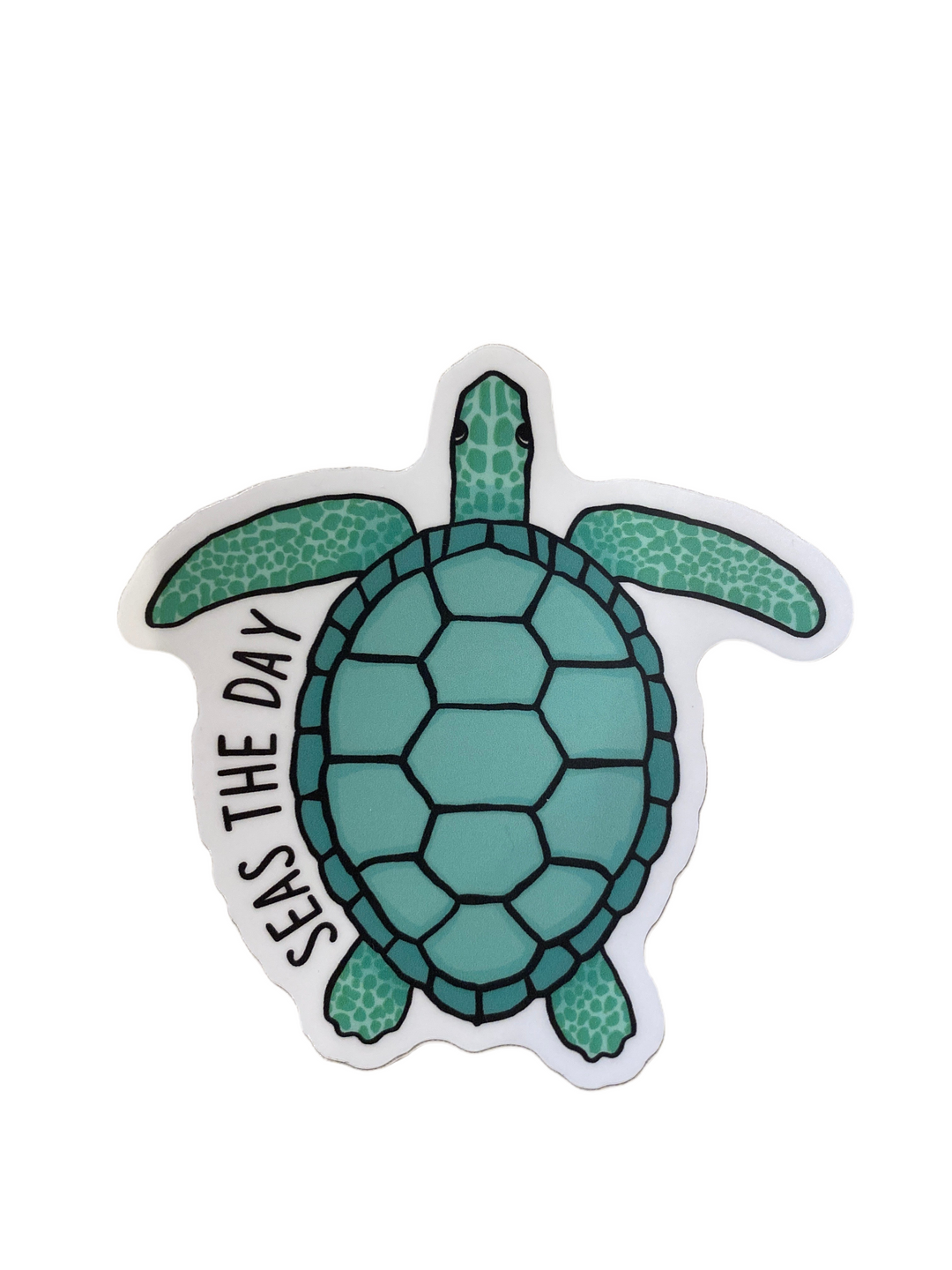 Seas The Day Turtle - Vinyl Sticker