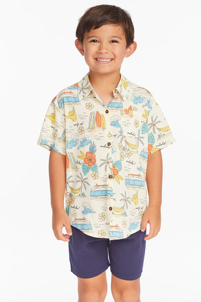 Surf's Up Button Down Tee