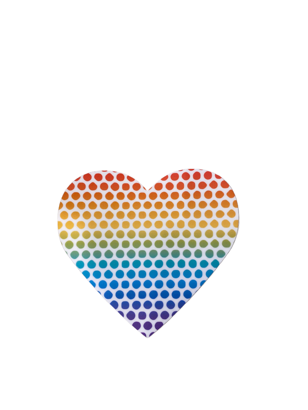 Rainbow Dots Hearts - Vinyl Sticker