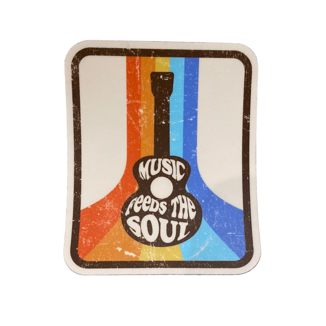 Music Feeds the Soul Vinyl Sticker