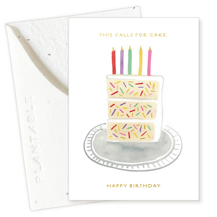 Birthday Slice Sprout - Mini Greeting Card