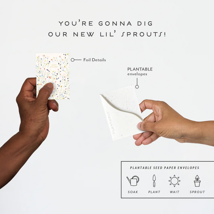 Sweetest Stems Sprout - Mini Greeting Card