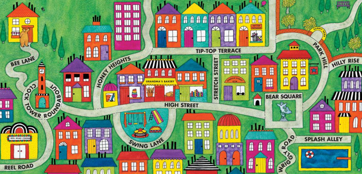 Bear About Town - Board Book