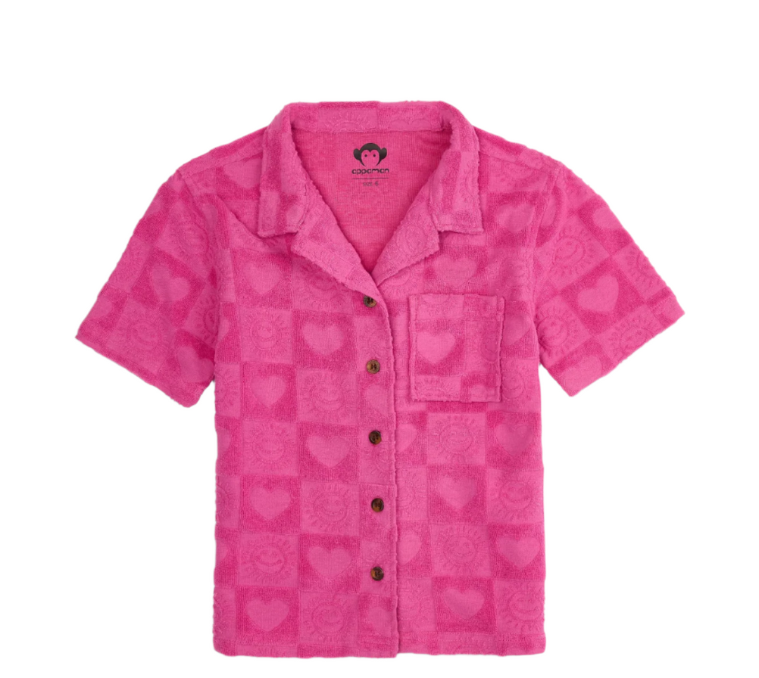 Girl's Resort Shirt - Fuschia