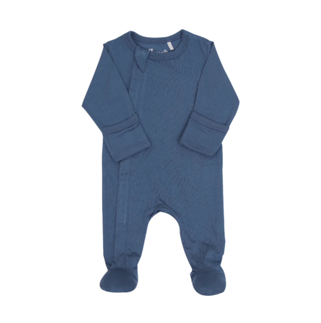 Modal Zipper Footie - Ocean Blue
