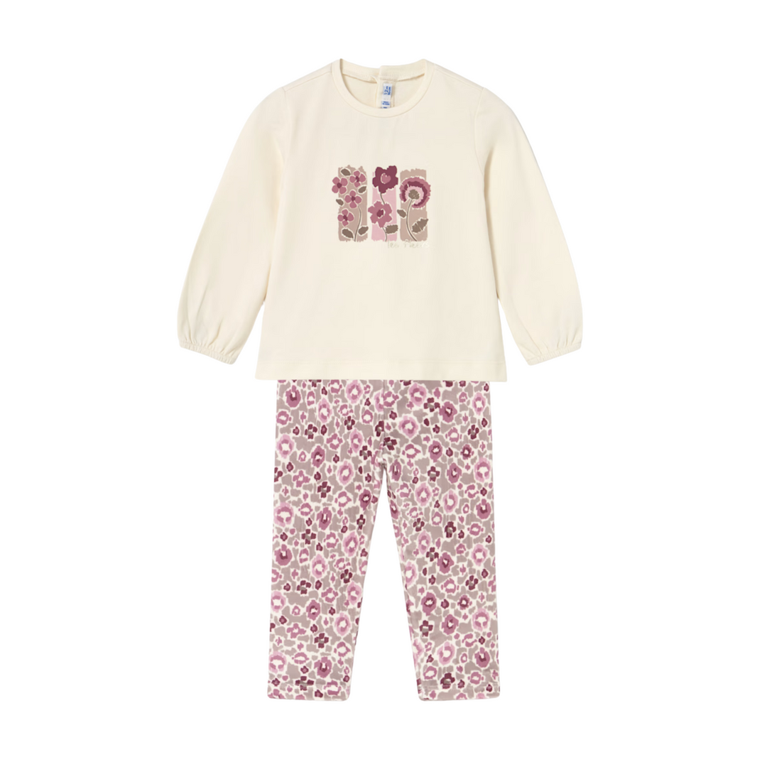 Floral Legging/Sweatshirt Set