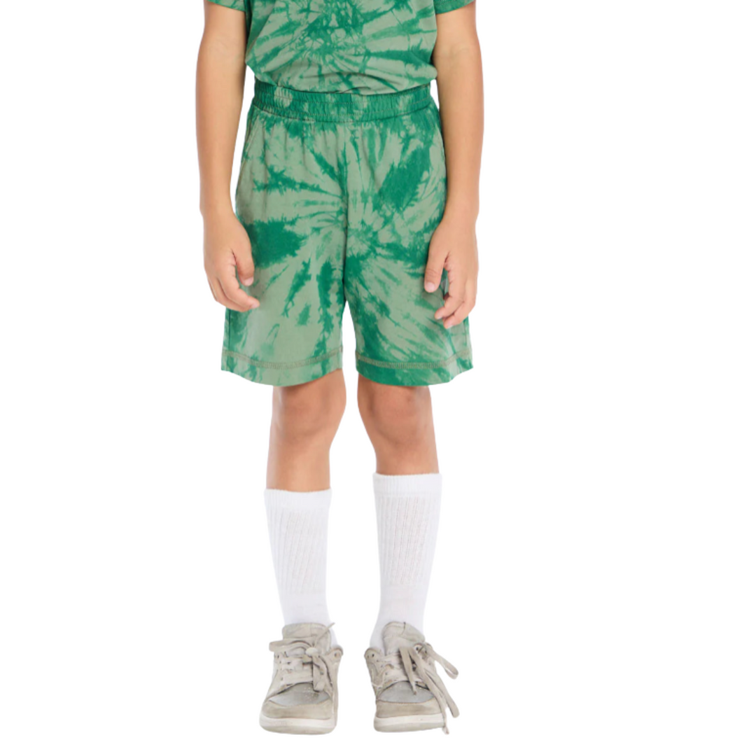 Beach Shorts - Green Tie Dye