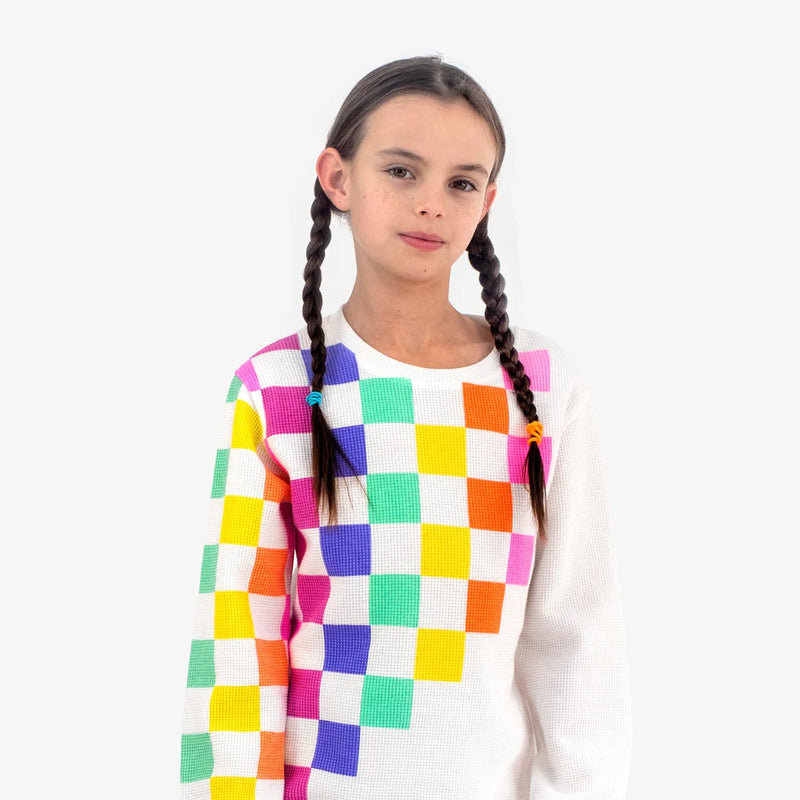 Ruby Checkered Sweatshirt