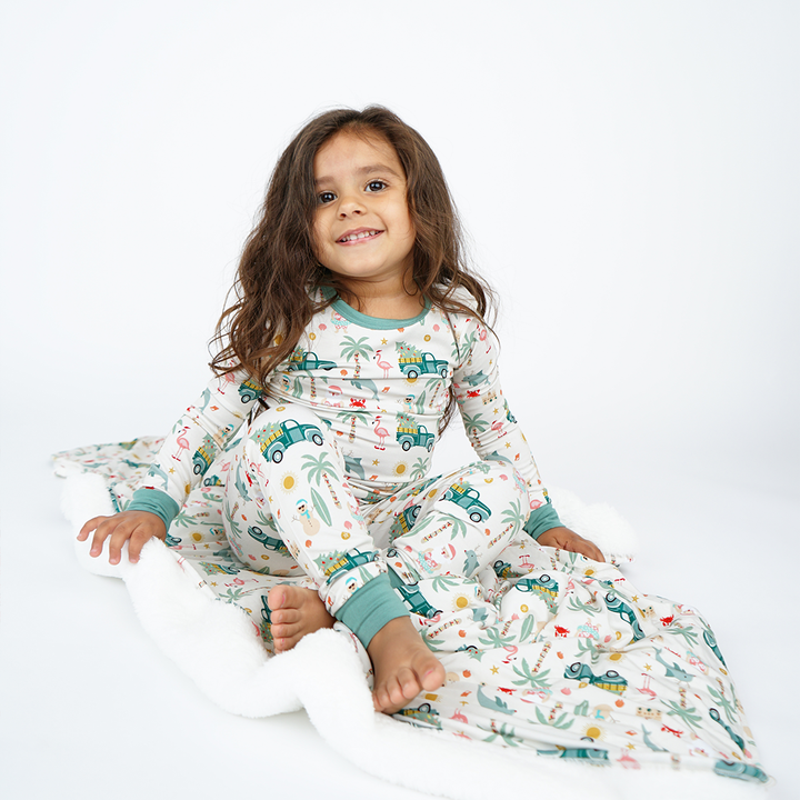 Coastal Christmas Bamboo Kids Pajamas