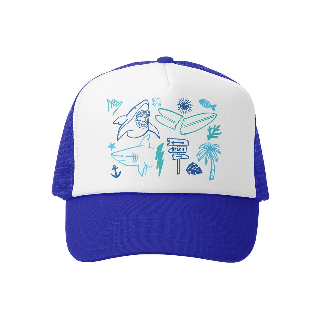 Shark Icons Trucker Hat