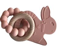 Bunny Rattle with Silicone Teether
