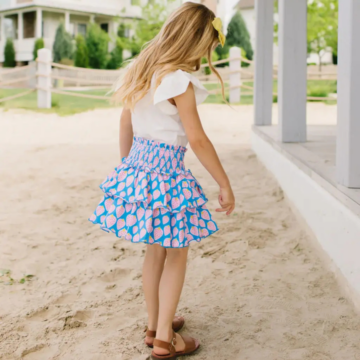 Ruffle Skort in Strawberry