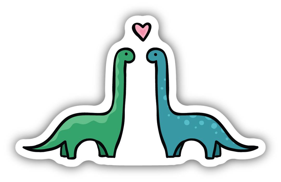 Dinosaur Couple - Vinyl Sticker