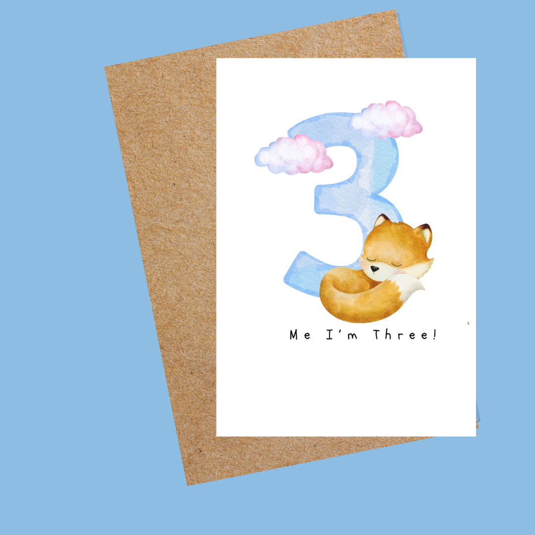 Me I'm Three! - Fox Baby Birthday
