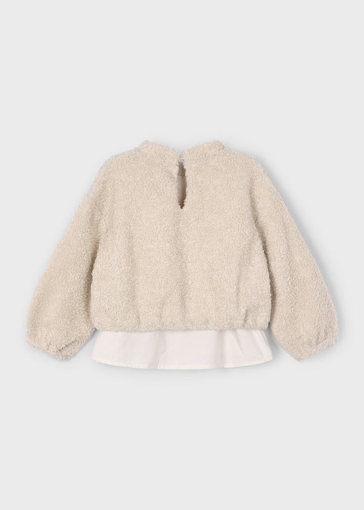 Sherpa Overlay Sweatshirt