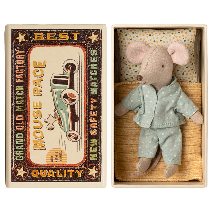 Little brother mouse in matchbox