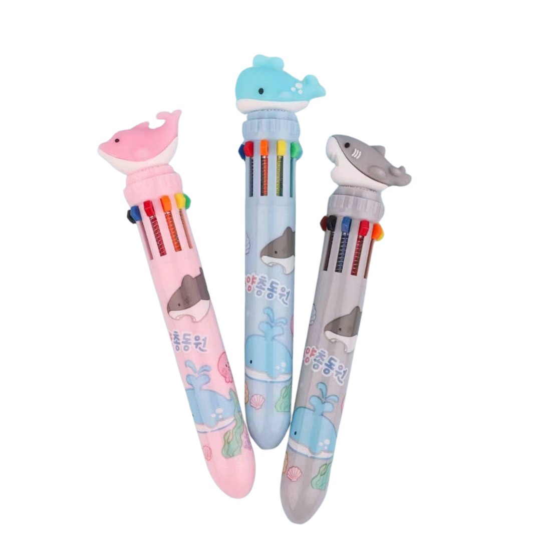 Sealife Retractable 10-Color Pen