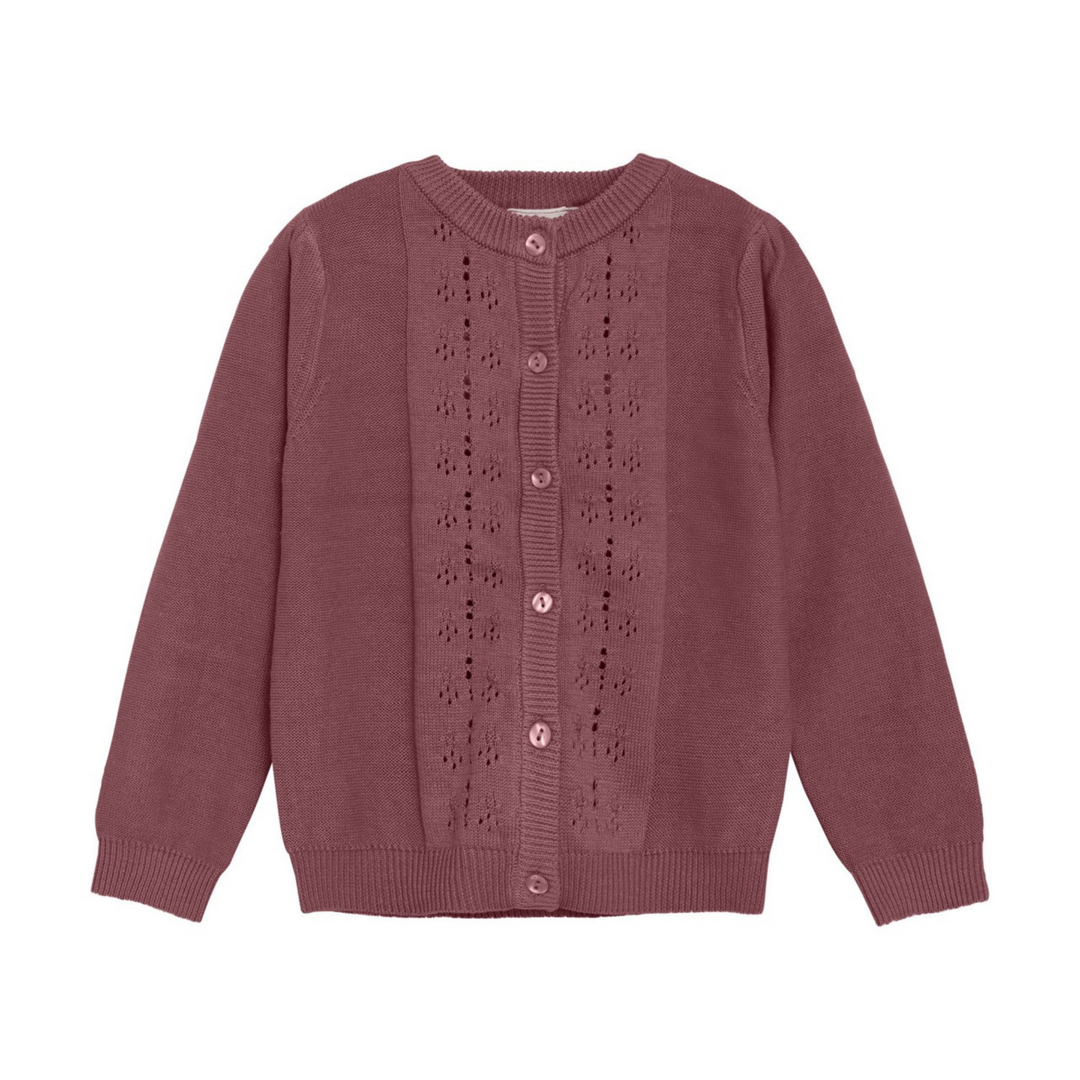 Knitted Cardigan - Burgundy