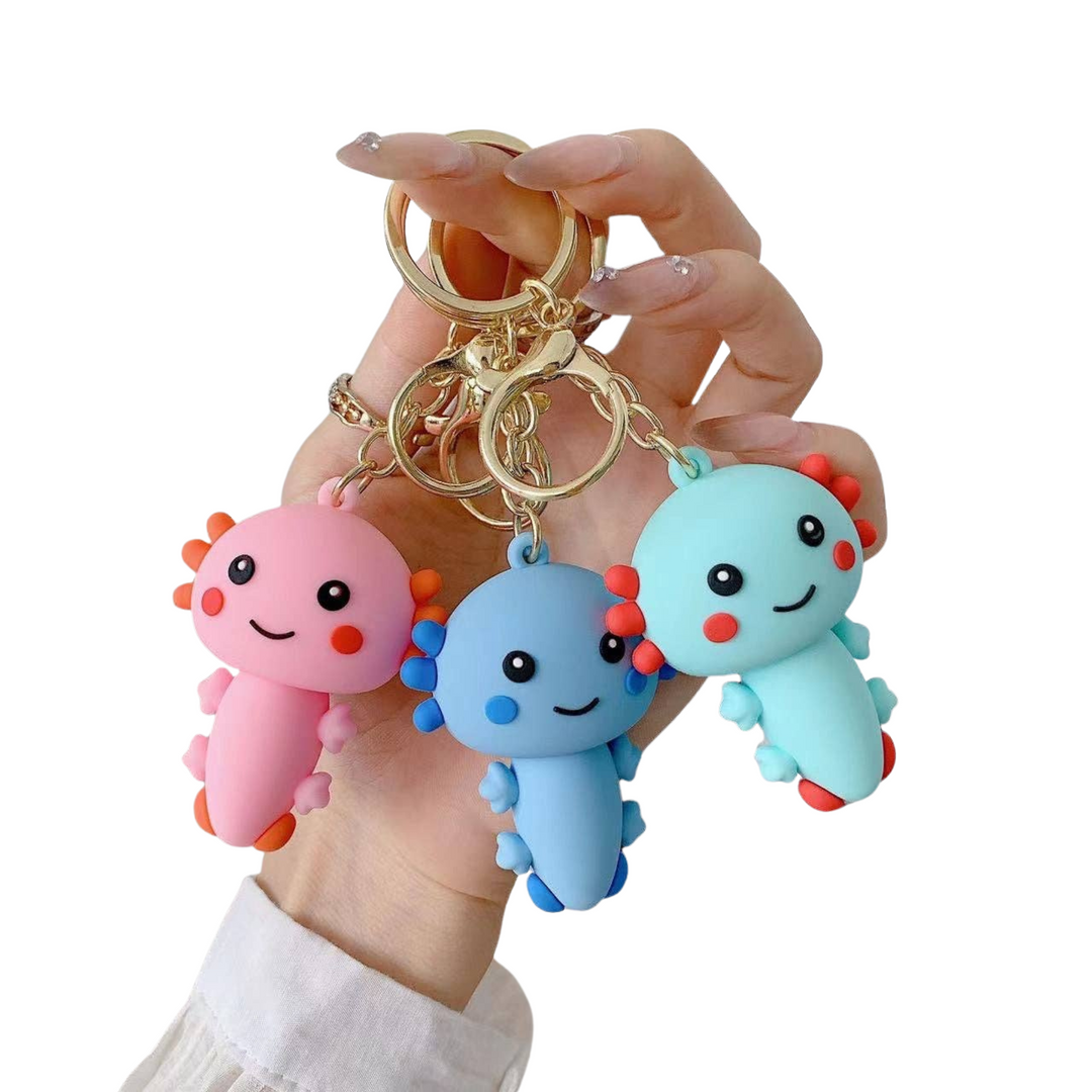 Axolotl Figurine Key Charm