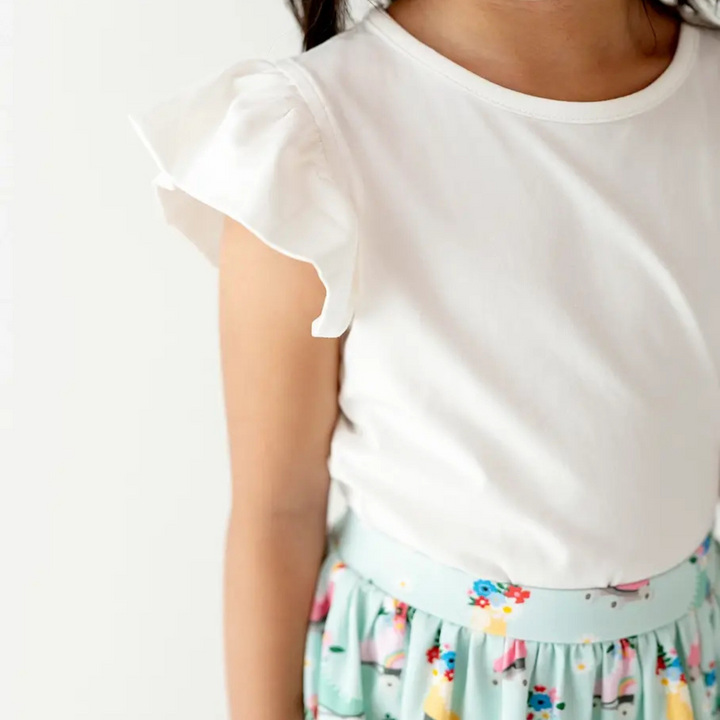 Flutter Tee in White