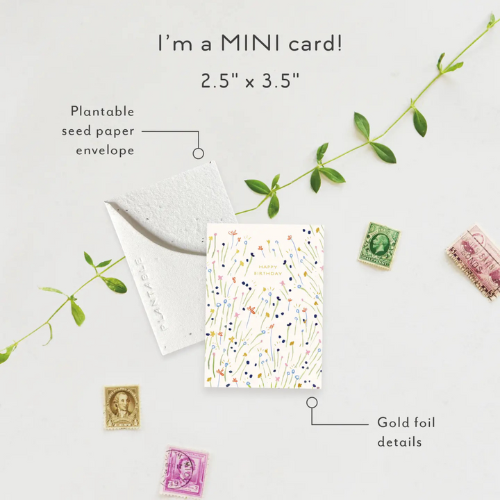 Sweetest Stems Sprout - Mini Greeting Card