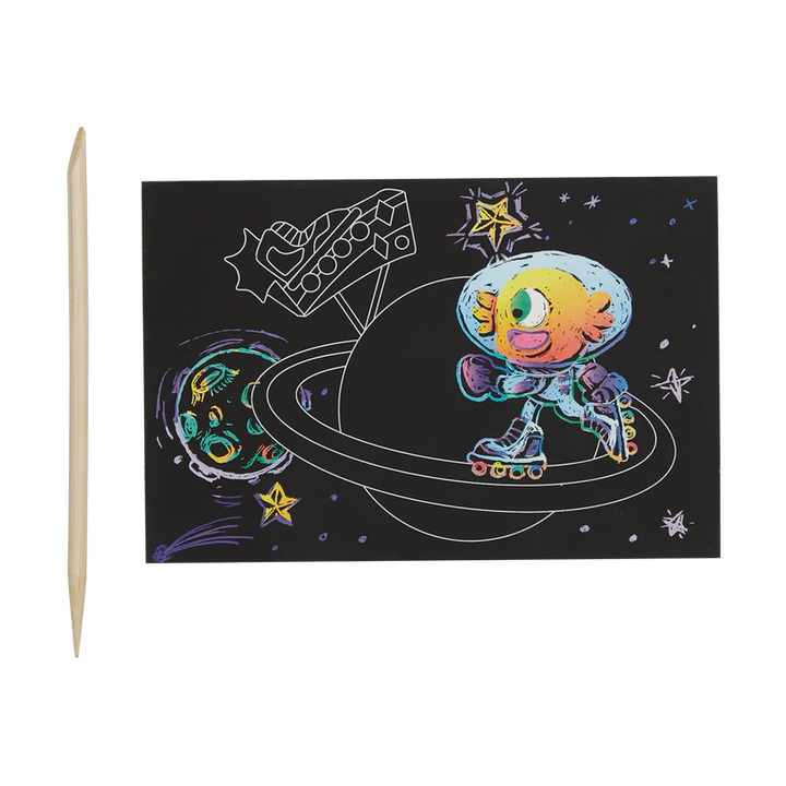Mini Scratch & Scribble Art Kit - Wacky Universe