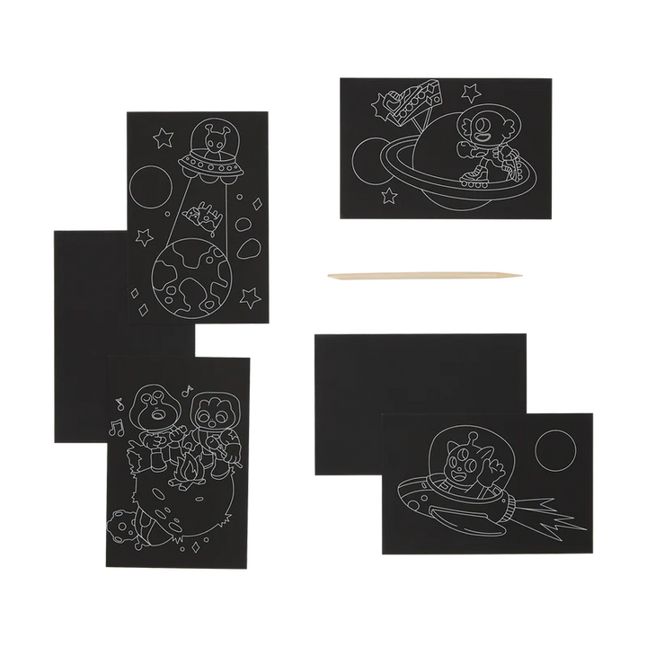 Mini Scratch & Scribble Art Kit - Wacky Universe