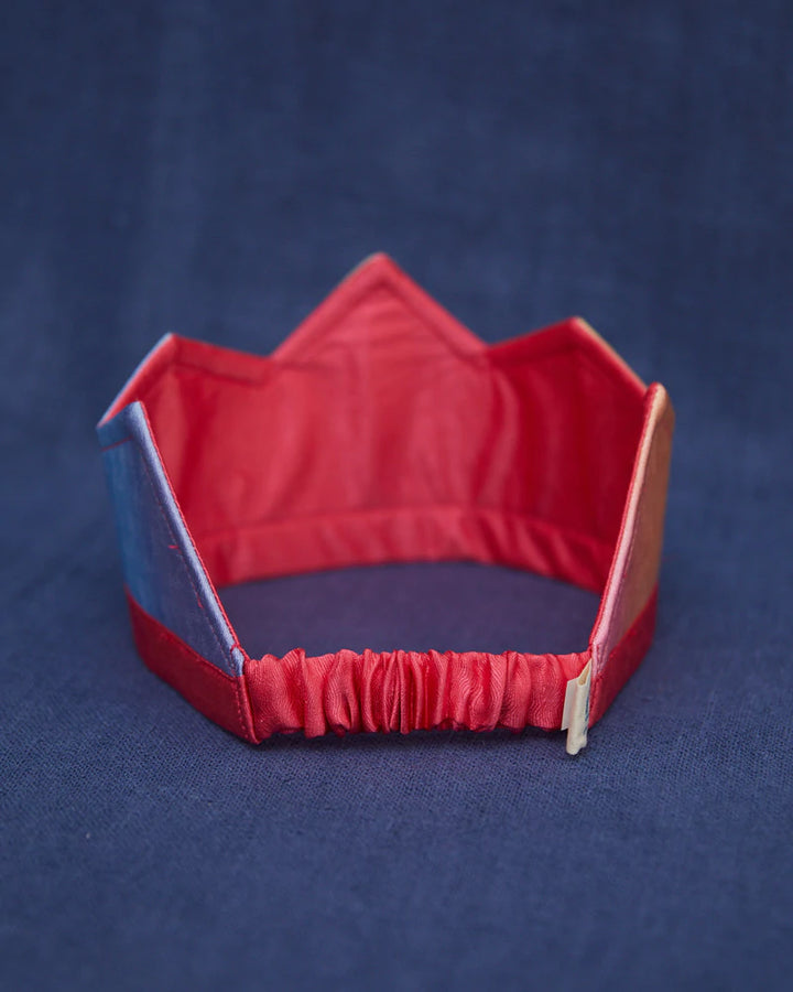 Reversible Silk Crown - Rainbow Rose