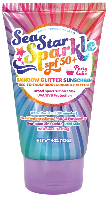 Sea Star Sparkle Glitter Sunscreen - Party Cake