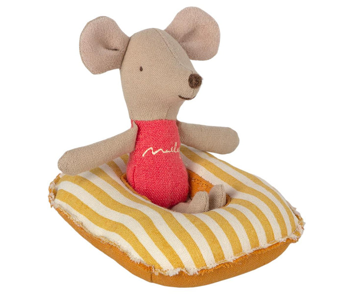 Rubber Boat, Small Mouse - Yellow Stripe