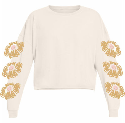 Smell The Flowers Oversized Long Sleeve Tee