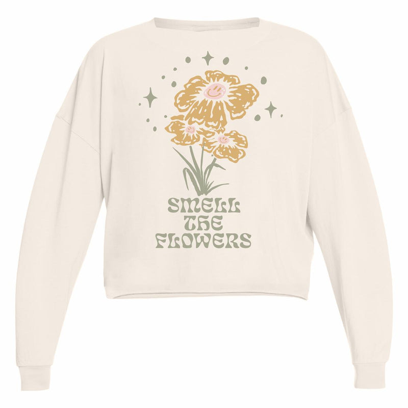 Smell The Flowers Oversized Long Sleeve Tee