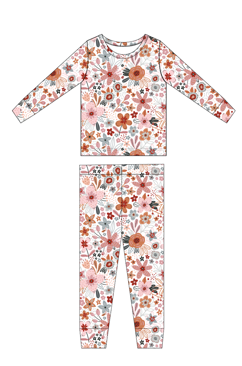 Kids Bamboo Pajamas - Blossom Fall